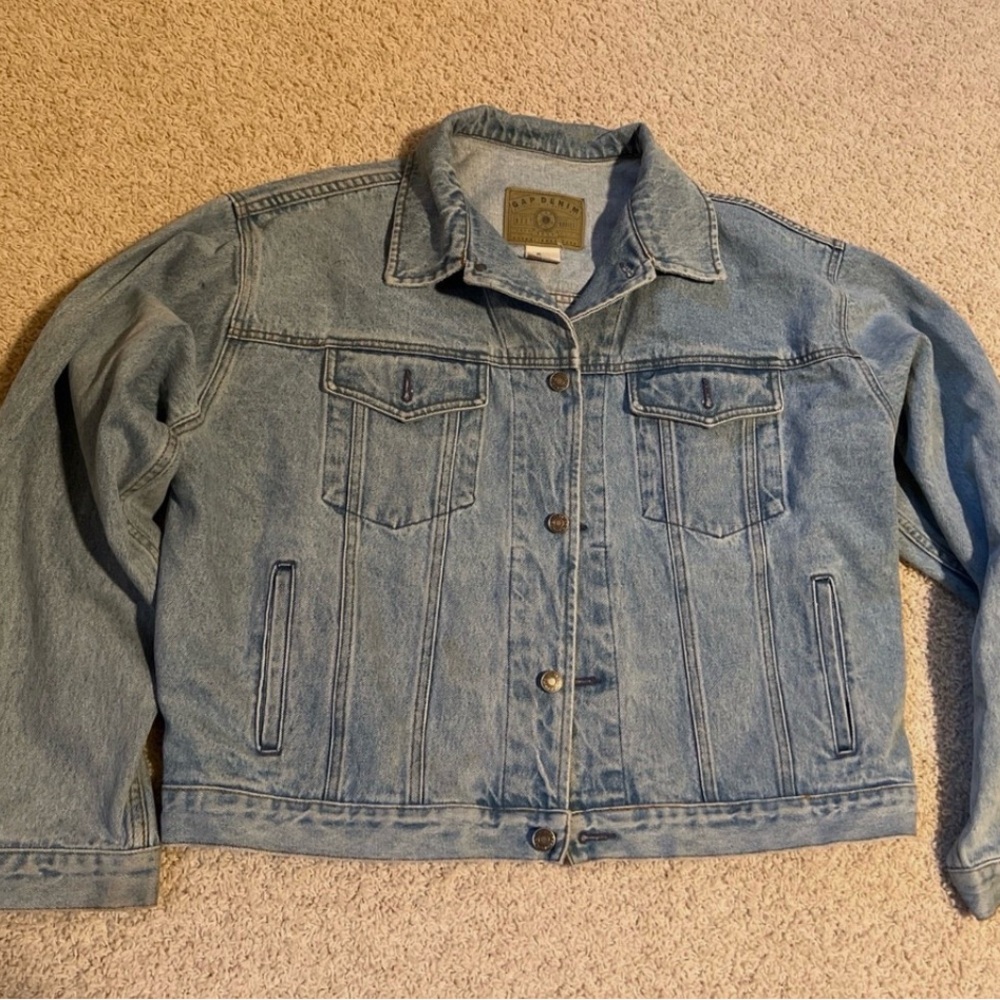 Vintage Gap Light Blue Denim Jacket Mens XL